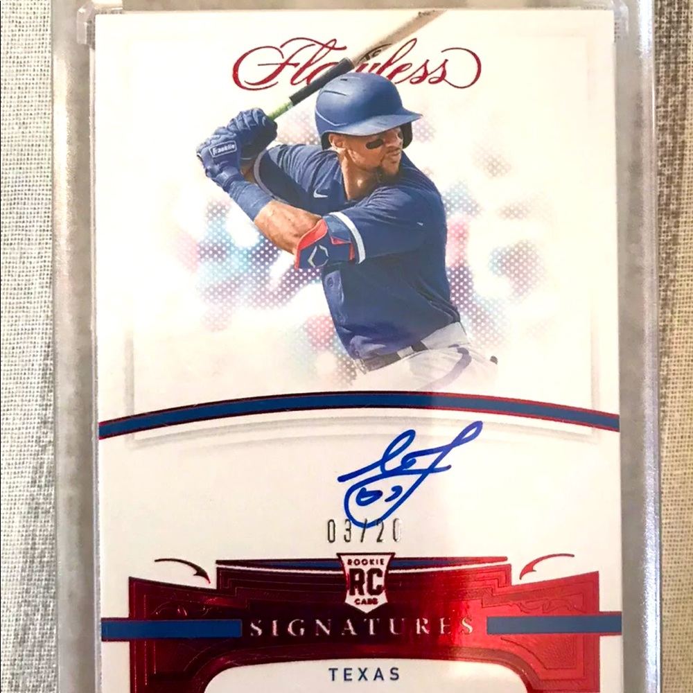 2021 PANINI FLAWLESS LEODY TAVERAS AUTO ROOKIE RED /20